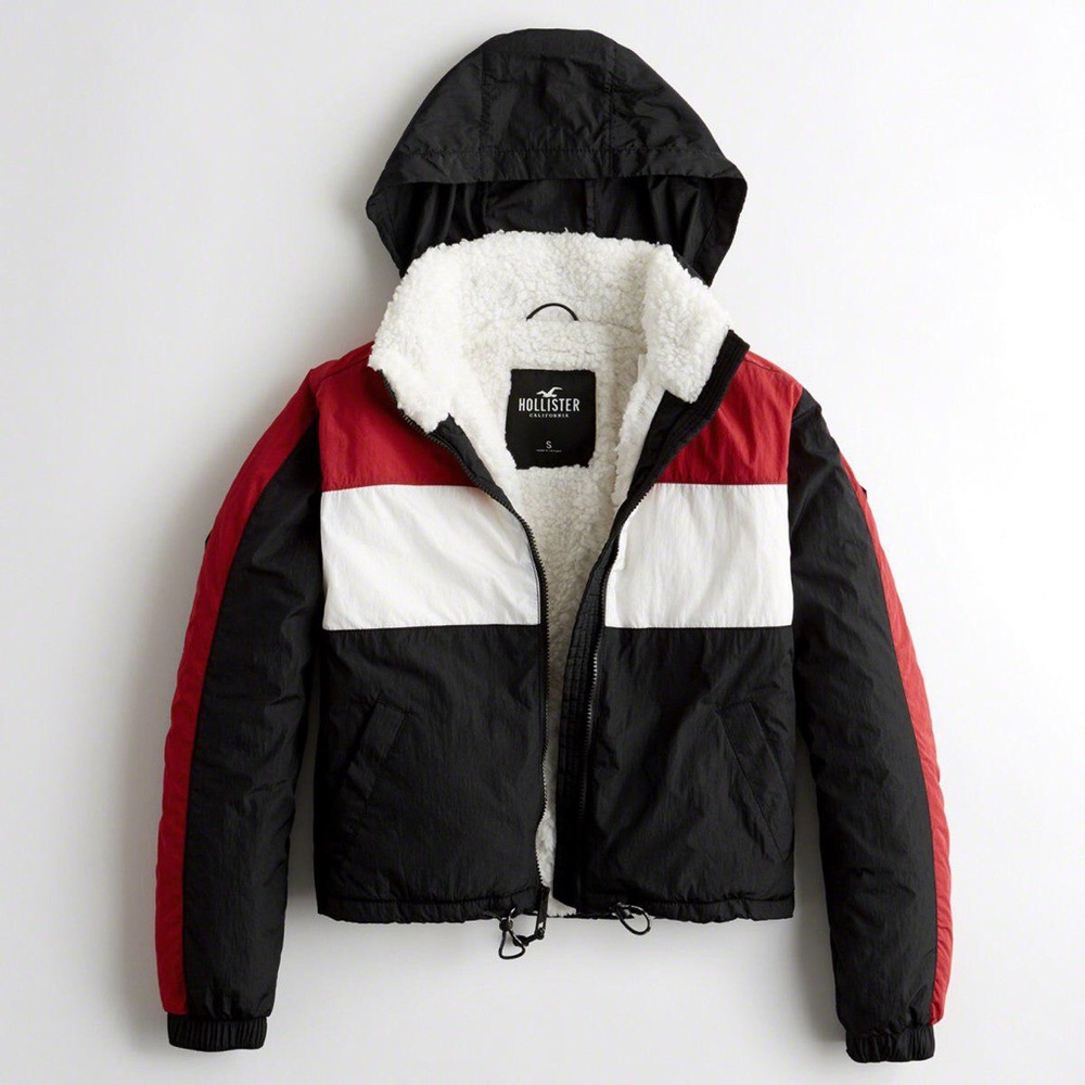 HOLLISTER SHERPA LINED JACKET